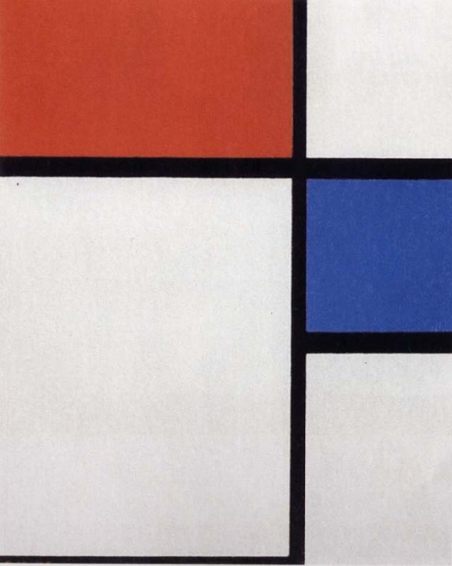 Piet Mondrian Composition NO.ii Composition with Blue and Red